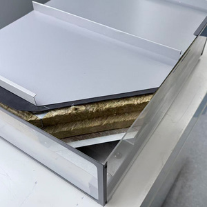 Rock Wool Clean Sandwich Board 150mm Panel Carbon <strong>Steel</strong> 0.5mm Roof <strong>Cold</strong> Room Panel - Product Image 2