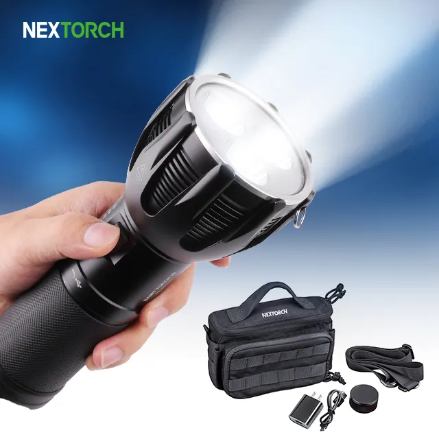 Torce super potenti Nextorch flash light ricaricabile 100000 lumen defensa torcia a led personale torcia da campeggio