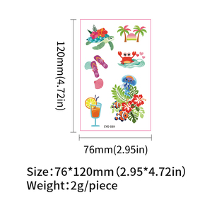 Pegatinas de Tatuajes Temporales Personalizables para el Cuerpo, para Hombres y Mujeres, Recuerdos para Fiestas en la Piscina, Verano 2025, Pegatinas de Tatuajes Mate - Product Image 2