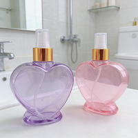 Flacon pulvérisateur en forme de cœur rose 80ml 100ml 120ml PET – Contenant vide en plastique au design unique et tendance