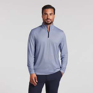 Tùy Chỉnh Nhanh Chóng Khô Đan Sâu Hải Quân Quý Zip Áo Thun Jumper Hiệu Suất <span class=keywords><strong>1</strong></span>/4 Zip Người Đàn Ông Quần Áo Thể Thao Tất Cả Các Hơn <span class=keywords><strong>In</strong></span> Áo - Product Image 1