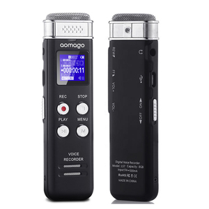Aomago <span class=keywords><strong>Dictaphone</strong></span> haute sensibilité format MP3 16 Go, réduction de bruit, enregistreur vocal professionnel miniature pour <span class=keywords><strong>interview</strong></span> - Product Image 1