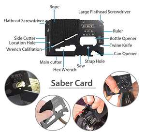 Équipement de survie d'urgence professionnel 18 pièces outils de randonnée tactiques avec pochette Molle cadeaux pour hommes et familles <span class=keywords><strong>SOS</strong></span> - Product Image 5