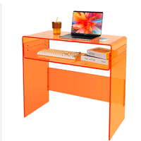 Table de bureau moderne en lucite sur mesure, table en acrylique transparente écologique