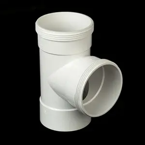 Rapid assembly line production of customizable pipe fitting type threaded plastic pvc tee pipe fittings