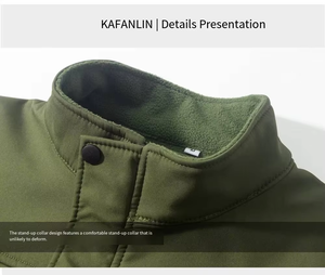Chaqueta Táctica Impermeable para <span class=keywords><strong>Hombre</strong></span>, con Múltiples Bolsillos, Forro Polar, 100% Poliéster, para Senderismo al Aire Libre y Aventuras en Clima Frío - Product Image 3