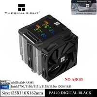 Thermalright Peerless Assassin 120 Digital ARGB BLACK CPU Cooler 6 Heatpipes pour AM4/AM5 Intel LGA1700/1851/1150/1151/1200
