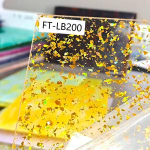 Acrylic Sheet 3mm <b>Thick</b> with Glitter and Gold Flakes for Laser Cutting Crafts Decorative PMMA Plastic Board 1220x2440mm - Product Image 2