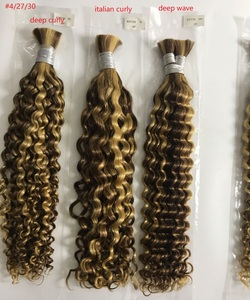 FH làm nổi bật sâu sóng Boho Dải bện tóc con người số lượng lớn không có sợi ngang 12A đôi rút ra Brazil Trinh Nữ 100% tóc con người số lượng lớn cho bện - Product Image 4