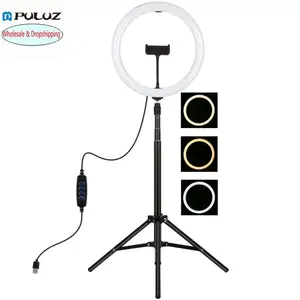 最新的PULUZ 11.8英寸30厘米发光二极管环形填充灯，配有1.65米三脚架安装视频灯直播套件