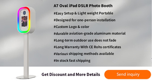 2025 xu hướng mới hình bầu dục iPad Photo Booth đứng ngay lập tức Selfie DSLR Photo Booth Shell với ánh sáng đèn flash cho tiệc cưới photobooth - Product Image 2