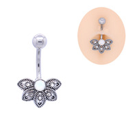 Xinfocus Offre Spéciale argent 316L acier chirurgical Piercing bijoux coeur papillon clé forme nombril nombril anneaux bijoux