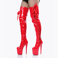 Bottes à plateforme tendance à talon haut de 20 cm, bottes de gladiateur à talon haut de 8 pouces, bottes sexy pour femmes, bottes de fête, bottes de strip-teaseuse, bottes de pole dance