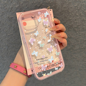 เคสโทรศัพท์ที่เหมาะสำหรับ iPhone 17 Pro Max, เคสโทรศัพท์กันกระแทกแบบมินิมอลสไตล์เกาหลี ลายผีเสื้อแบบเต็มหน้าจอ รูใหญ่ - Product Image 2