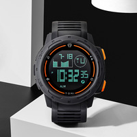Reloj de Pulsera Electrónico TOMI T222, Diseño de Esfera Redonda, Caja de Plástico, Correa de PU, Resistente al Agua, Reloj Deportivo de Moda