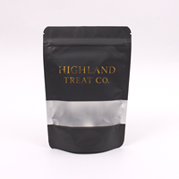 Sachet alimentaire Doypack de qualité alimentaire, pochette verticale avec fermeture éclair, sac Mylar imprimé avec logo personnalisé et fenêtre transparente 200g 500g 1kg