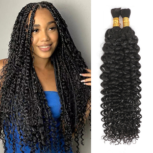 Bán buôn nguyên liệu chưa qua chế biến Remy con người số lượng lớn tóc cho ý Jerry xoăn bện tóc số lượng lớn cho knotless Boho braids tùy biến - Product Image 1