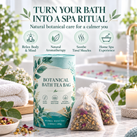 Sachets de bain aux fleurs botaniques naturelles : Pétales de rose, lavande, camomille – Bain de spa aux herbes avec emballage personnalisé