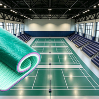 8,0mm Gem-Textur PVC-Sportboden 1,8m Breite Ultra-Dicker Elastischer Vinylboden für Basketball- und Badminton-Wettkampfhallen