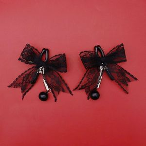 Pinces à tétons sensuelles étanches avec nœud papillon et clochette, jouet de stimulation des tétons en dentelle pour entraînement SM, jouet de punition et de flirt, <span class=keywords><strong>plug</strong></span> <span class=keywords><strong>anal</strong></span>, chaîne, autres - Product Image 3