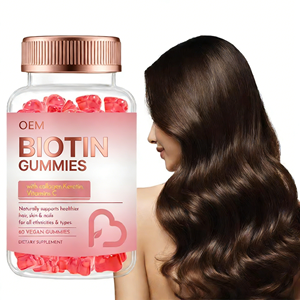 סוכריות גומי בטעם פרטי עם ביוטין, קולגן, ויטמין <span class=keywords><strong>C</strong></span> וקרטין, להלבנת העור ולצמיחת שיער, תוסף תזונה למבוגרים, ODM/OEM. - Product Image 2