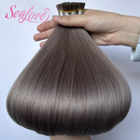 Extensions de cheveux I-Tip à cuticules intactes, vente en gros, double épaisseur, pré-collées, 100% cheveux humains vierges Remy européens