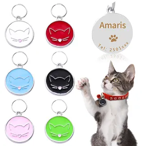 Personalized Anti-lost Pet Collar Free Engraved Name Tel ID Tags Customized Pet Necklace Cats Dog Tag