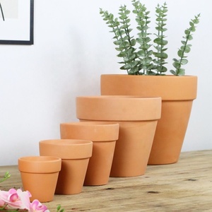 Pots à fleurs rectangulaires en <span class=keywords><strong>terre</strong></span> <span class=keywords><strong>cuite</strong></span> pour plantes succulentes, cuits à haute température, avec plateau pour utilisation en extérieur, avec trou de drainage - Product Image 6