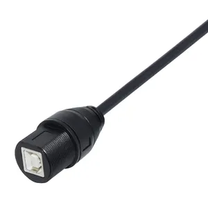 USB 2.0 סוג A כבל יצוק נקבה לזכר עם מכסה 4 פינים פתרון העברת נתונים מאובטח ואמין