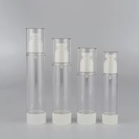 Flacon pulvérisateur sans air blanc en stock 5ml 10ml 15ml, mini atomiseur à tête blanche, emballage cosmétique, flacon pompe sans air pour huile