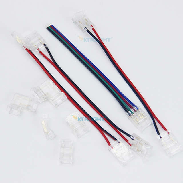 8mm 10mm 2 Pin Led Light Connectors for Pin Corner Cob 2 Strips Accessory 3 Waterproof Machine Strip Connector