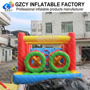 Parcours d'obstacles gonflable commercial en PVC avec toboggan et <span class=keywords><strong>tunnel</strong></span>, jeu de course d'obstacles pour enfants en plein air, à vendre - Product Image 6