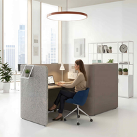 Bureau modulaire avec tiroirs et ensemble de chaises, poste de travail pour 6 personnes, bureaux en îlot pour immeuble de bureaux