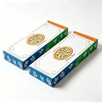 Boîte à pizza en carton ondulé, finition mate, anti-graisse, avec logo personnalisé, fournisseur direct d'usine, vente chaude