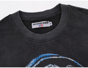 T-shirt graphique vintage oversize, tee-shirt streetwear personnalisé, coton lourd 100%, vêtement de mode, <span class=keywords><strong>article</strong></span> le plus vendu. - Product Image 3