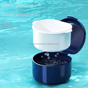 กล่องใส่รีเทนเนอร์แบบพกพา กล่องทำความสะอาดฟันปลอมแบบใส กล่องเก็บฟันปลอม กล่องใส่ฟัน - Product Image 5