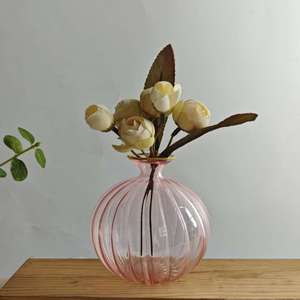 <span class=keywords><strong>Vaso</strong></span> <span class=keywords><strong>in</strong></span> Vetro Soffiato a Mano con Nervature, <span class=keywords><strong>Vaso</strong></span> Rotondo Colorato per Decorazioni Domestiche, Centrotavola per Matrimoni, <span class=keywords><strong>Vaso</strong></span> per <span class=keywords><strong>Fiori</strong></span> Idroponici - Product Image 4