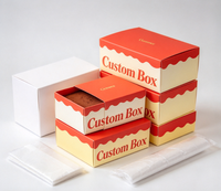 Boîte à tiramisu à bords ondulés, impression personnalisée, papier alimentaire, emballage pour pâtisserie, desserts, fabrication directe d'usine