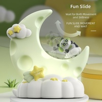 Lampe d'ambiance LED en forme de lune et d'étoile, rechargeable par USB, mini lampe de table pour chambre à coucher, chambre d'enfant, cadeau