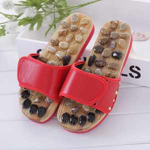 Thérapeutique Jade <span class=keywords><strong>Pierre</strong></span> Réflexologie Sandales Pied Acupoint Shiatsu Arc Soulagement De La <span class=keywords><strong>Douleur</strong></span> 6-7 Pieds Taille Acupression Pantoufles - Product Image 3