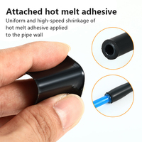 Tube thermorétractable double paroi en polyoléfine BAKAI, étanche, flexible, avec colle adhésive, protection de câbles, rapport 3:1