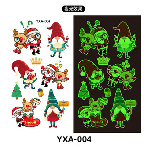 Tatuajes Temporales Luminosos para Niños, Pegatinas de Papel Ecológicas, Dibujos Animados Navideños, Tatuajes Luminosos para Cara, Manos y Brazos - Product Image 6