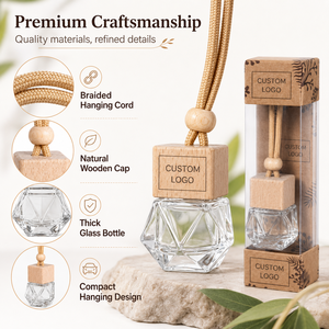 Özel lazer logolu sızdırmaz buharlaştırıcı kolye şişesi sıvı koku yağı oda parfümü araba için aromaterapi taze hava - Product Image 3