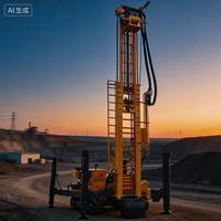Plateforme de forage de puits d'eau robuste à moteur diesel TD-ST400QS |   Foreuse mobile fiable pour puits de 400 m de profondeur avec moteur, boîte de vitesses et roulements