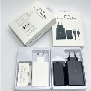 65W PD Fast Charger 3-Port <b>USB</b>-C <b>USB</b>-A EU UK US <b>Plug</b> for Samsung Charger Cable for Samsung S21 S22 S23 S24 S25 S26 Ultra - Product Image 1