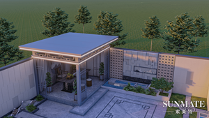 Pérgola Bioclimática Comercial <span class=keywords><strong>de</strong></span> Aluminio con Sistema <span class=keywords><strong>de</strong></span> Techo Retráctil Impermeable para <span class=keywords><strong>Hotel</strong></span>, Restaurante, <span class=keywords><strong>Villa</strong></span>, Terraza Exterior y Jardín - Product Image 5