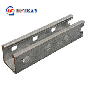 รางยูนิสตรัทชุบสังกะสีขนาด 41x41 41x21 ความยาว 6 เมตร สำหรับติดตั้งแผงโซลาร์เซลล์ - Product Image 2