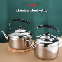 Haute Capacité 5L En Acier Inoxydable Sifflement Théière Cafetière Thé Chauffage Wattle Bouilloire