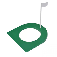 Logo personnalisable pratique de golf en plastique intérieur mettant des drapeaux verts et des tasses avec trou trou de tasse