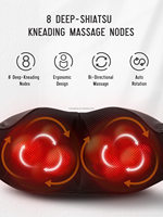 Masseur de cou d'acupression thermique de compresse chaude de lumière rouge d'impulsion de soulagement chauffée multifonctionnelle de luxe avec la télécommande